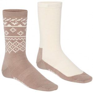 Kari Traa Ragna Hiking Sock 2pk Moc Mocha Ullsokker