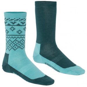 Kari Traa Ragna Hiking Sock 2pk Pea Peacock Ullsokker
