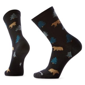 Smartwool Everyday Through The Trees Crew Socks  Black Ullsokker